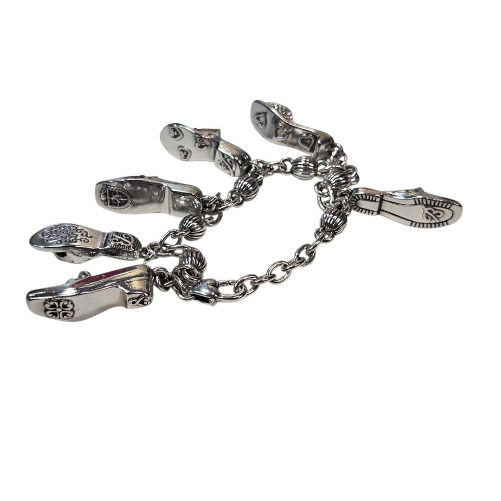 Brighton Bracelet Women's Silver Plated Shoe Charm Collectible Adjustable Size - Picture 7 of 8